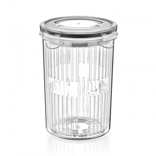 LC-470 FRESH BOX ROUND OLIVE HOLDER (1,5 LT. ) - Transparent