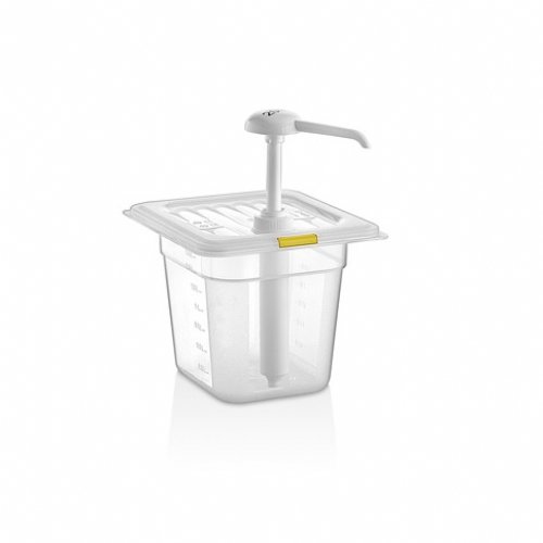 Mustard Pump Dispenser GNPP 1/6 150 mm - GDH-02 - Clear